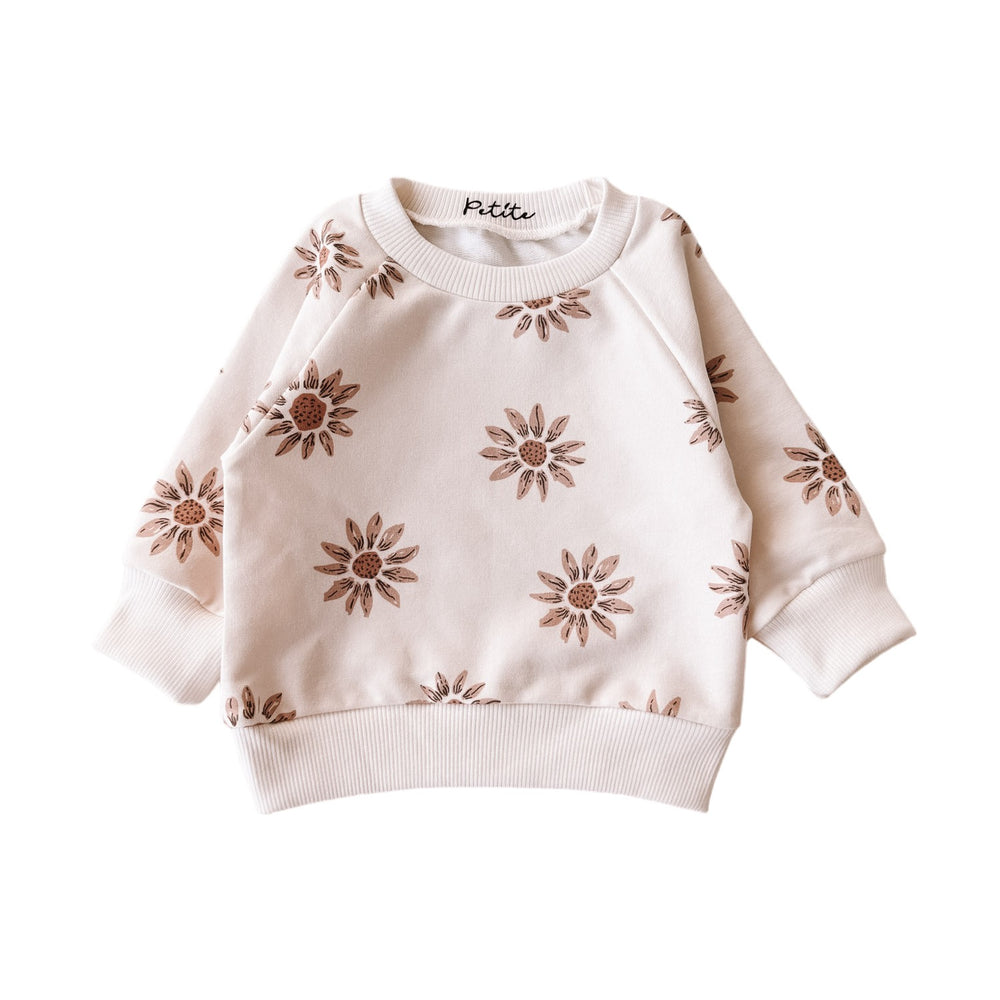 Baby cotton sweatshirt / sunflowers