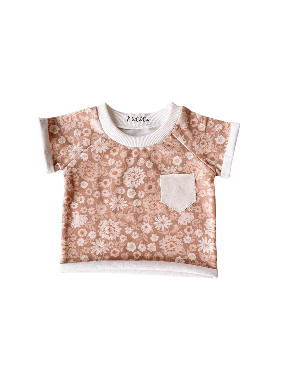 Jersey t-shirt / cappuccino floral