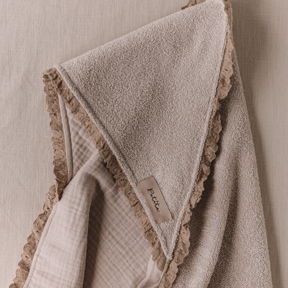 
                      
                        Baby Hooded towel  /  light beige + lace
                      
                    