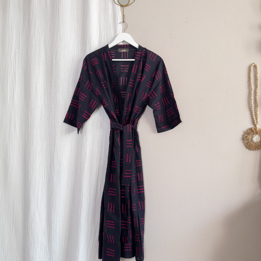 Cotton robe / midnight