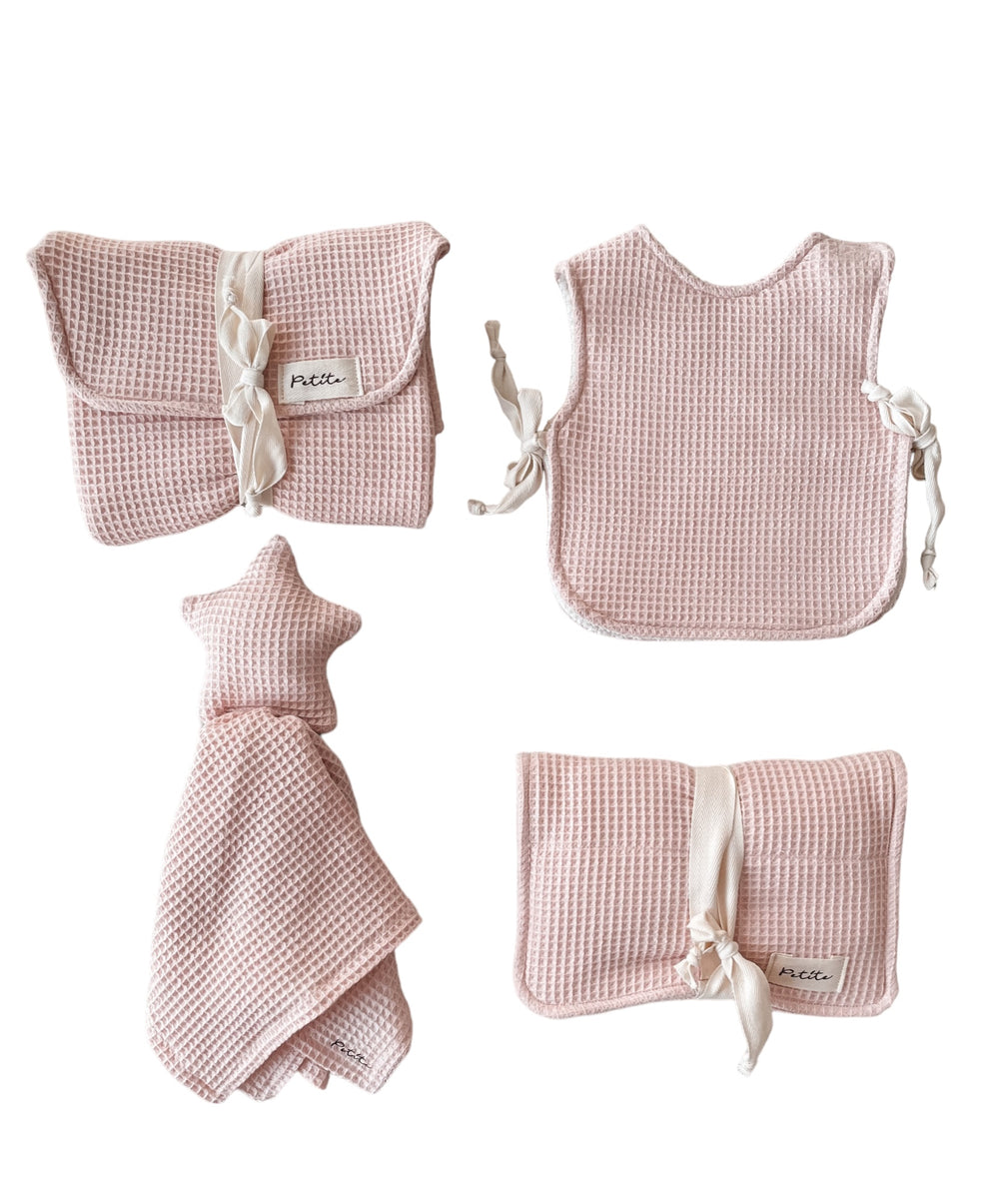 Newborn set / soft waffle - blush