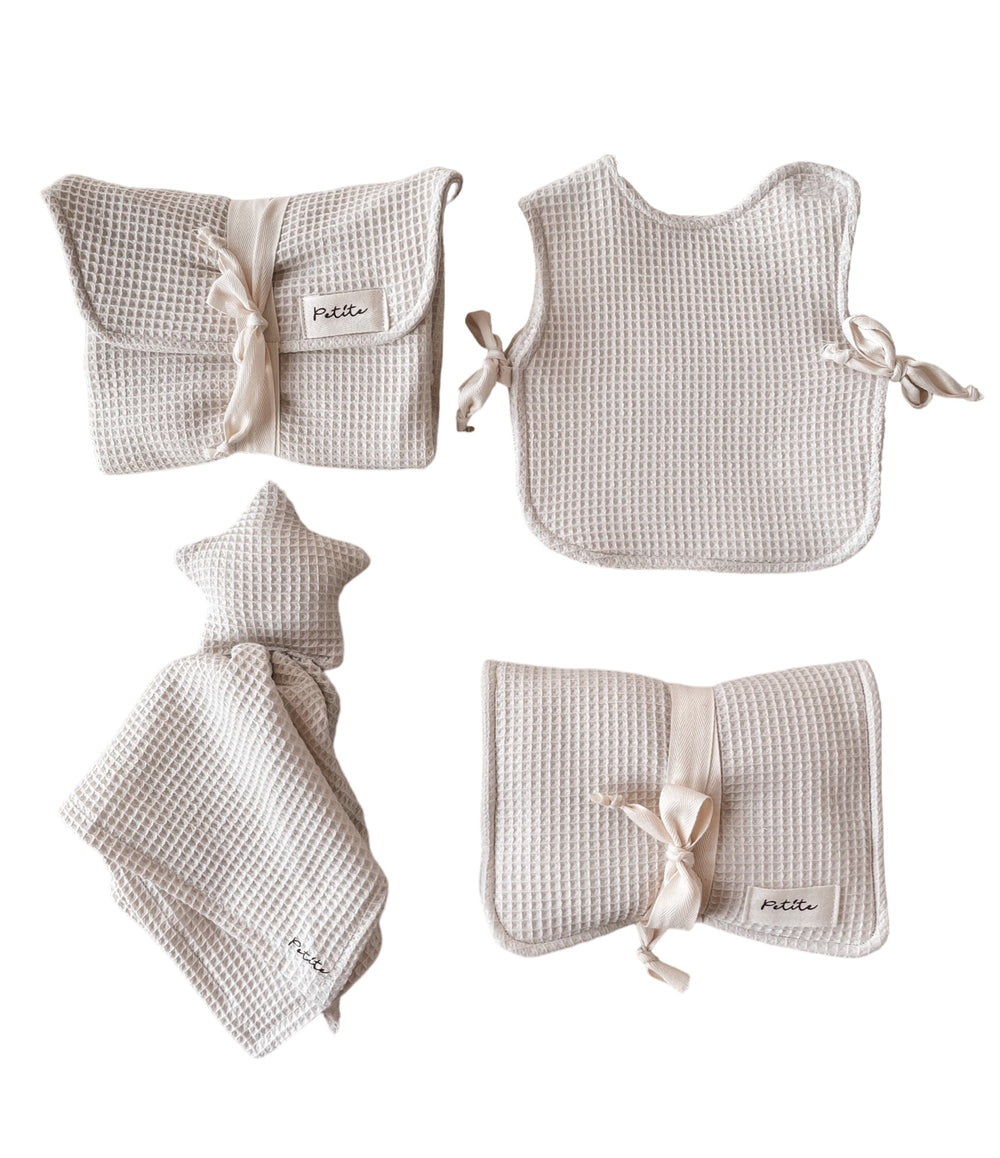 Newborn set / soft waffle - oat