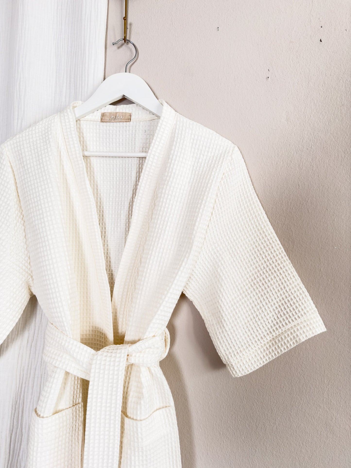 Waffle robe / off white