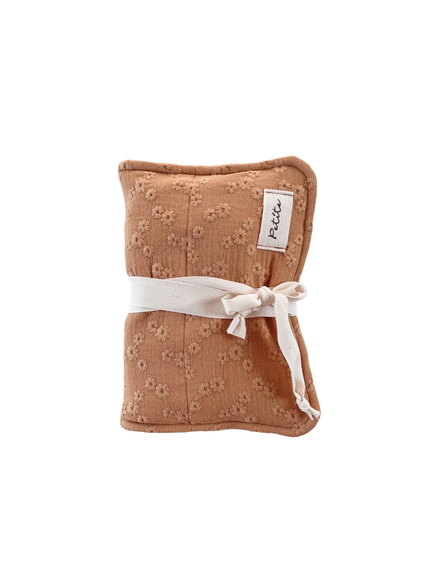 Diaper bag / embroidered caramel