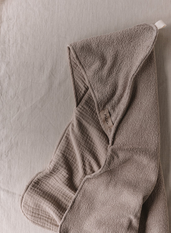 Baby Hooded towel  /  Dark beige