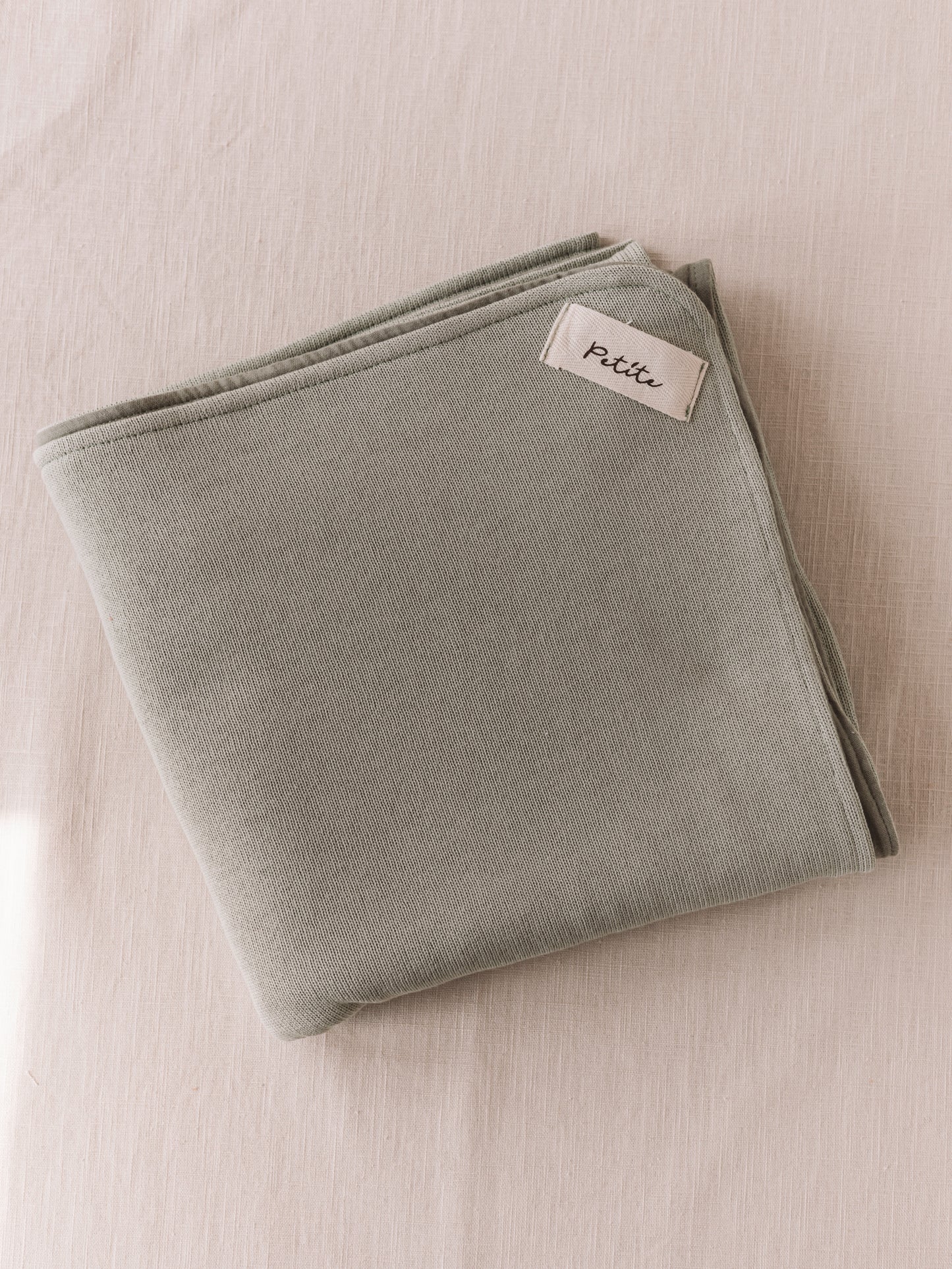 Knit + Muslin Blanket / dusty sage