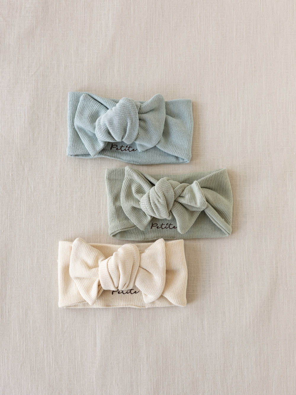 Bow headband / pastel knit