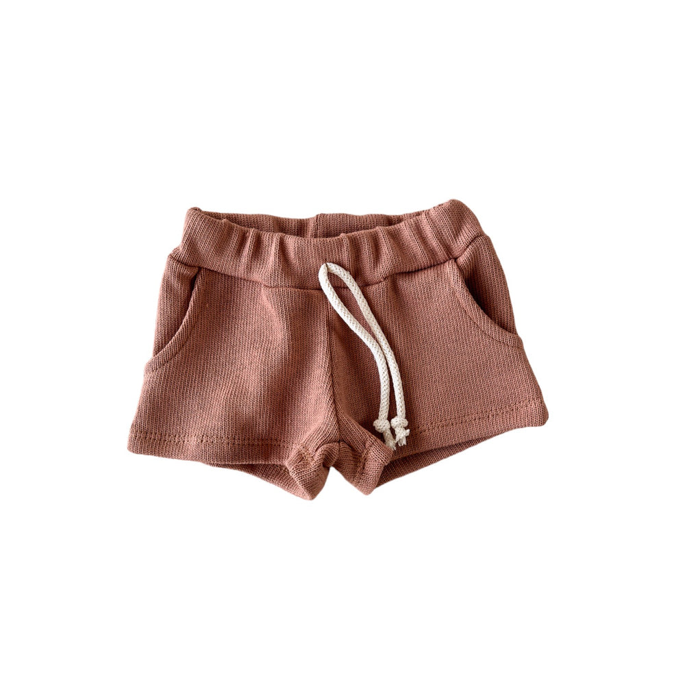 Knit shorts / clay