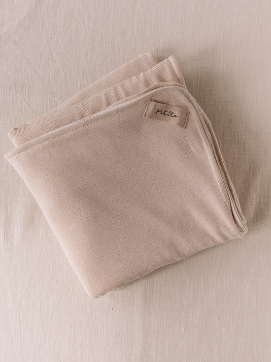 Knit + Muslin Blanket / light beige