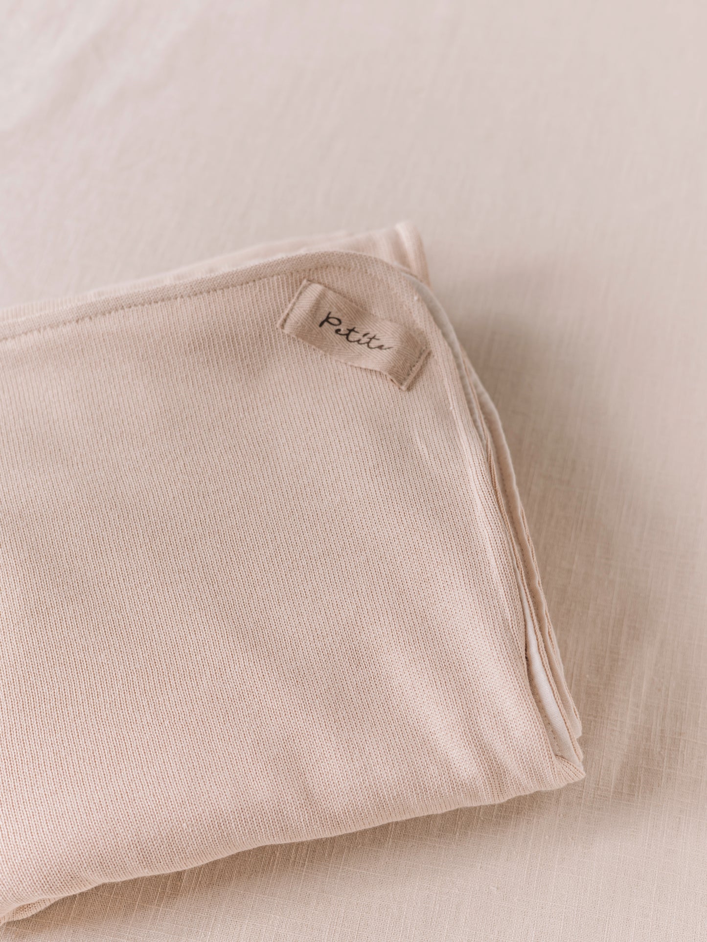 Knit + Muslin Blanket / light beige