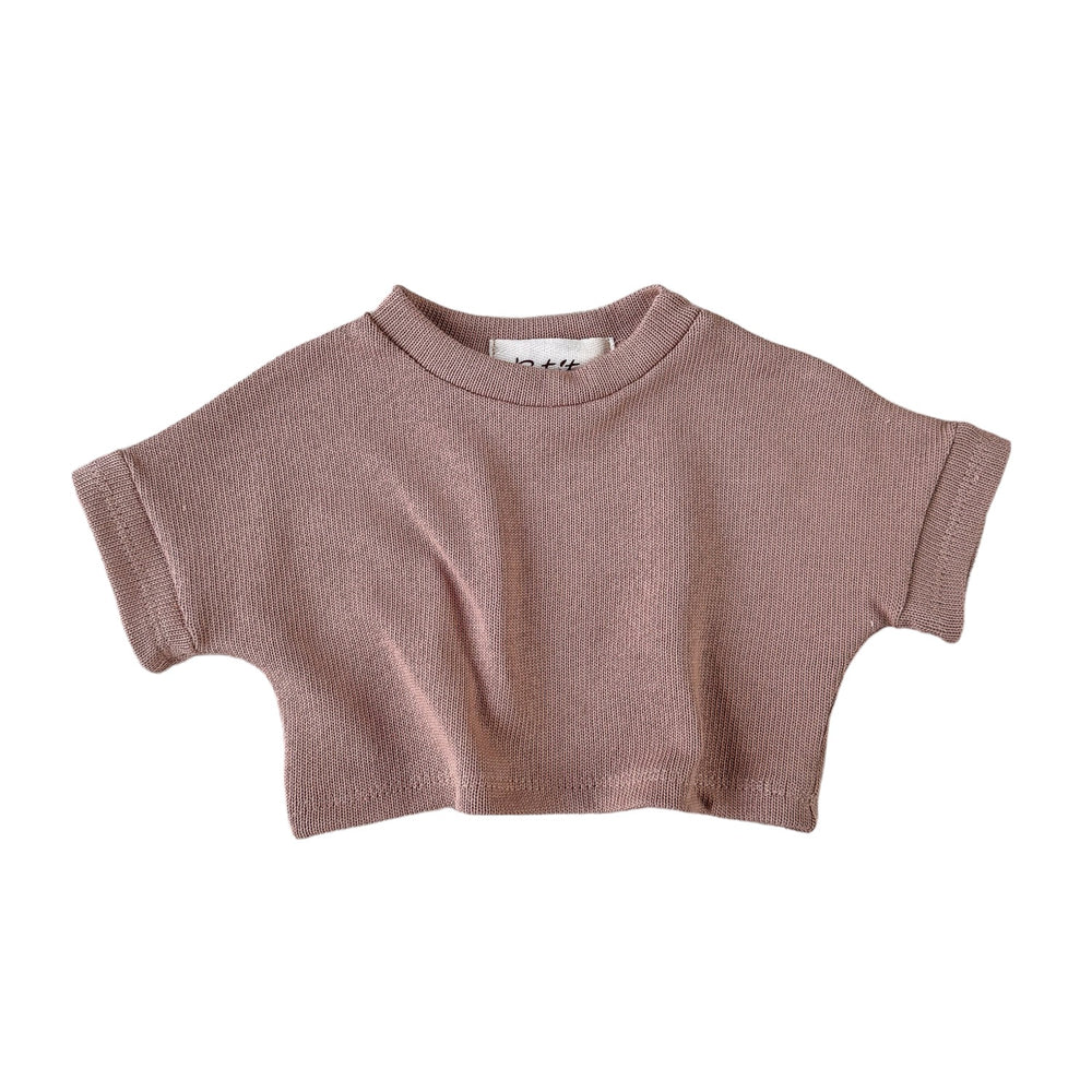 Knit t-shirt / dark beige