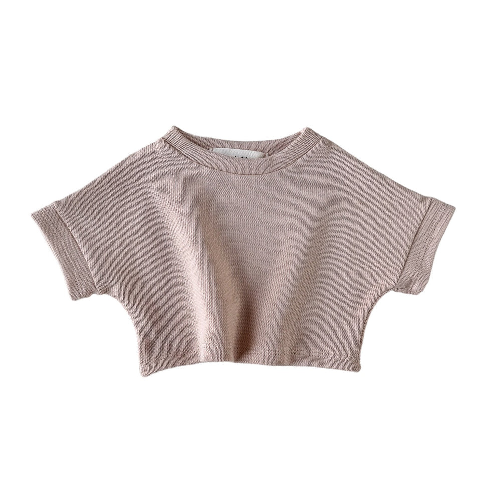 Knit t-shirt / light beige