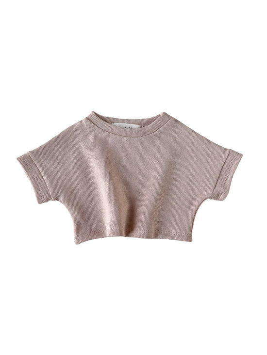 Knit t-shirt / light beige