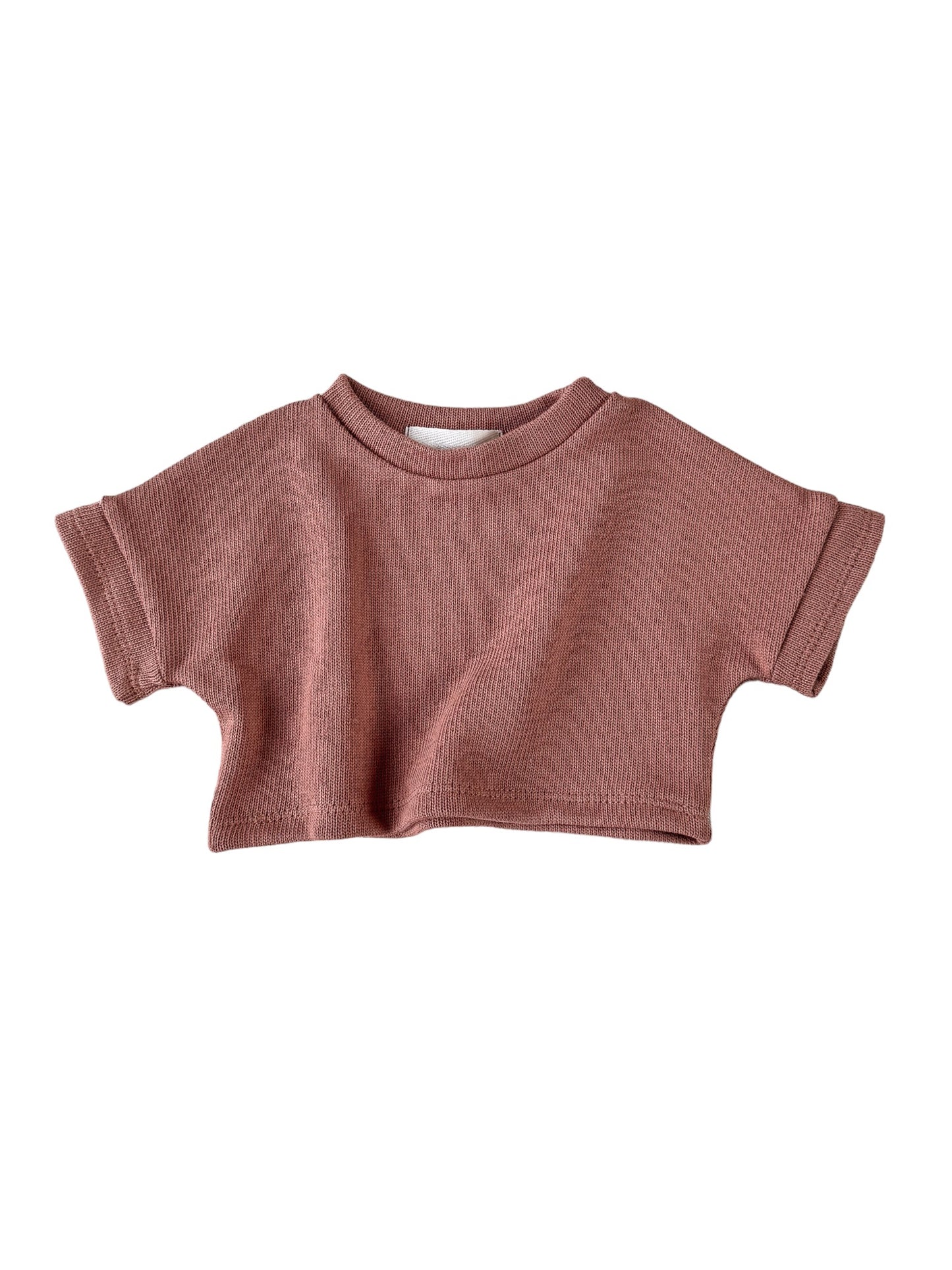 Load image into Gallery viewer, Knit t-shirt / clay
