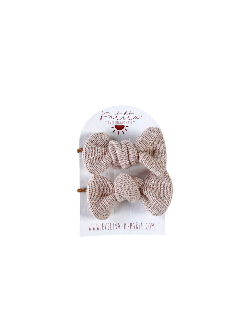 Pigtails bow set / light beige