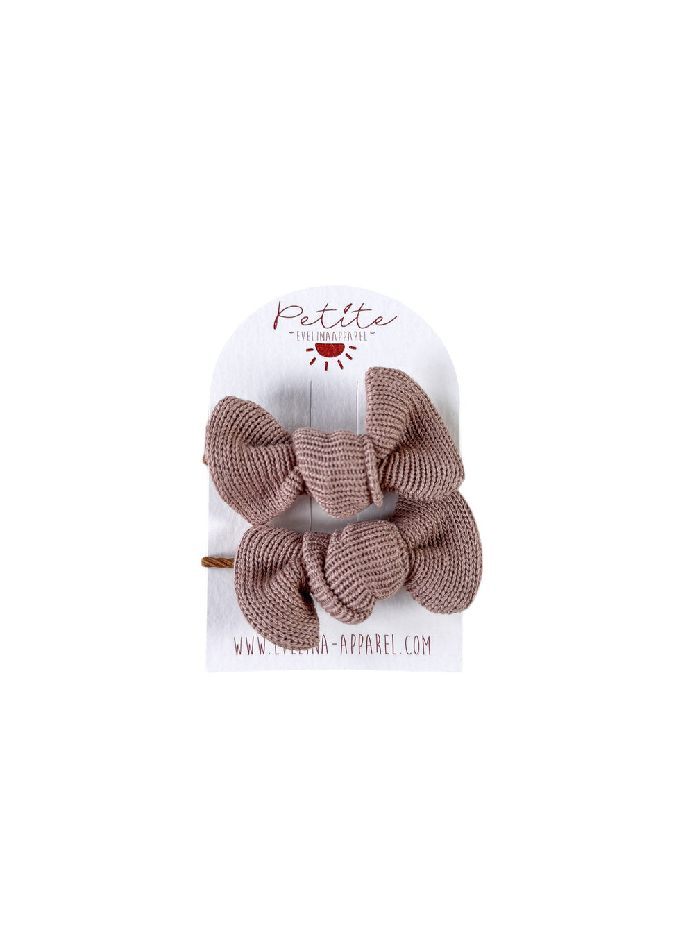 Pigtails bow set / dark beige