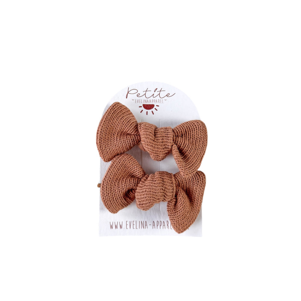 Pigtails bow set / cinnamon