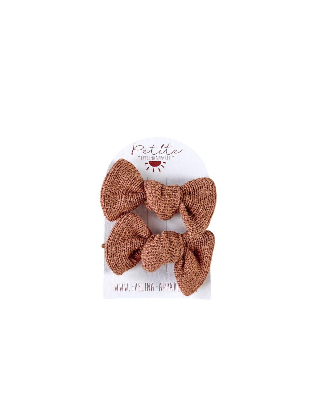 Pigtails bow set / cinnamon