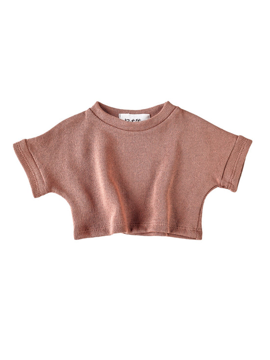Knit t-shirt / cinnamon