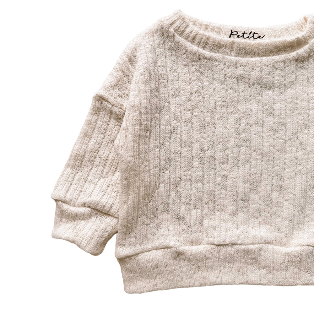 
                      
                        Cotton knit sweater / ecru
                      
                    