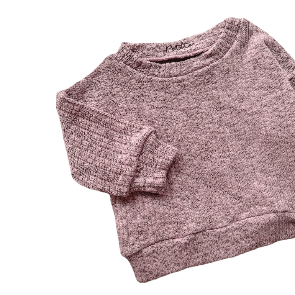 
                      
                        Cotton knit sweater / lilac
                      
                    