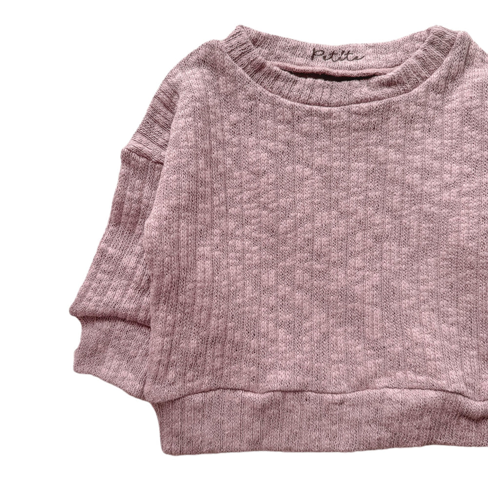 
                      
                        Cotton knit sweater / lilac
                      
                    