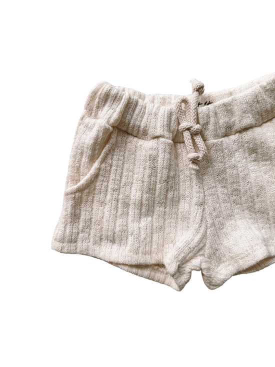 Knit shorts - ecru