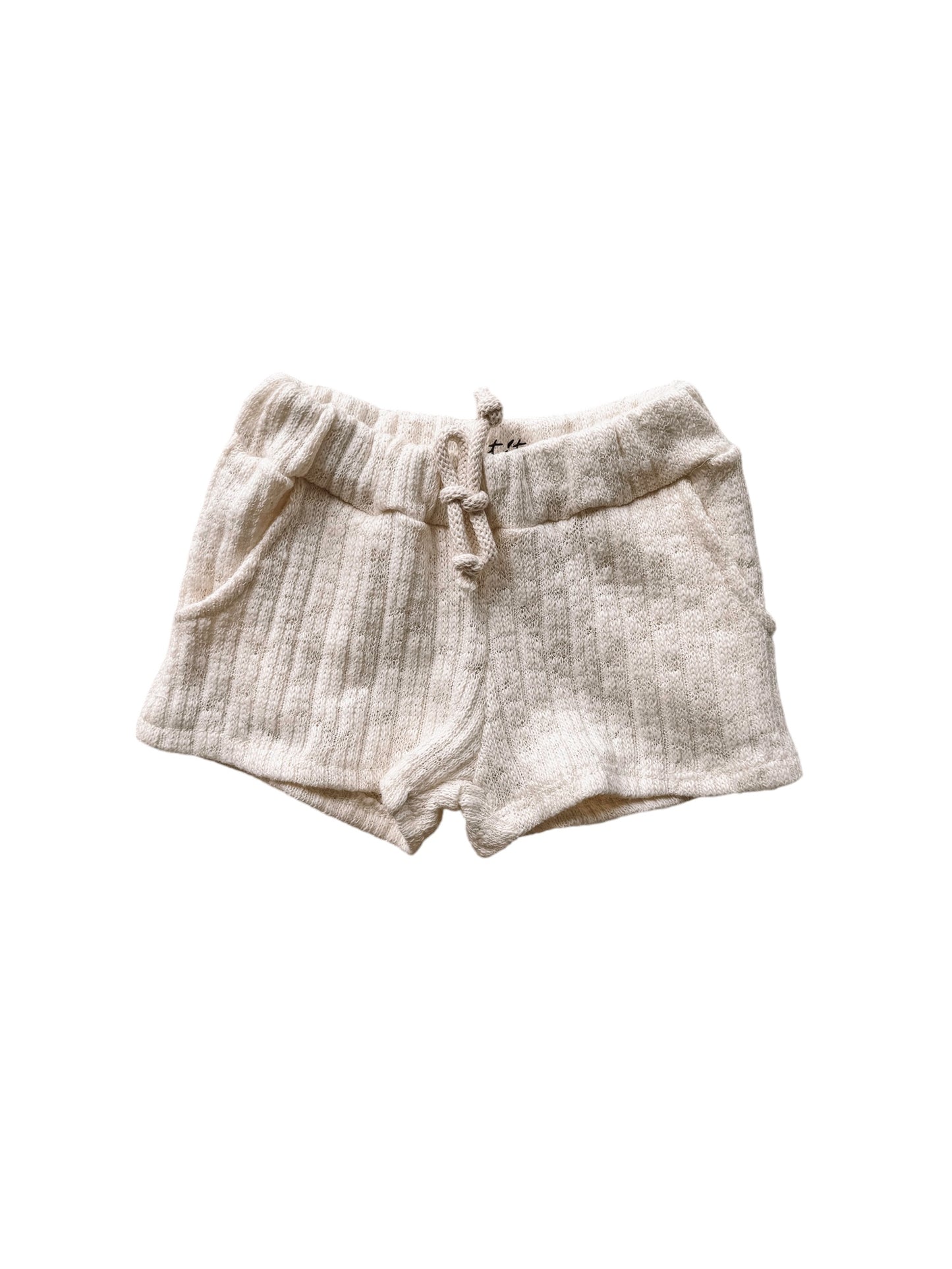 Knit shorts - ecru