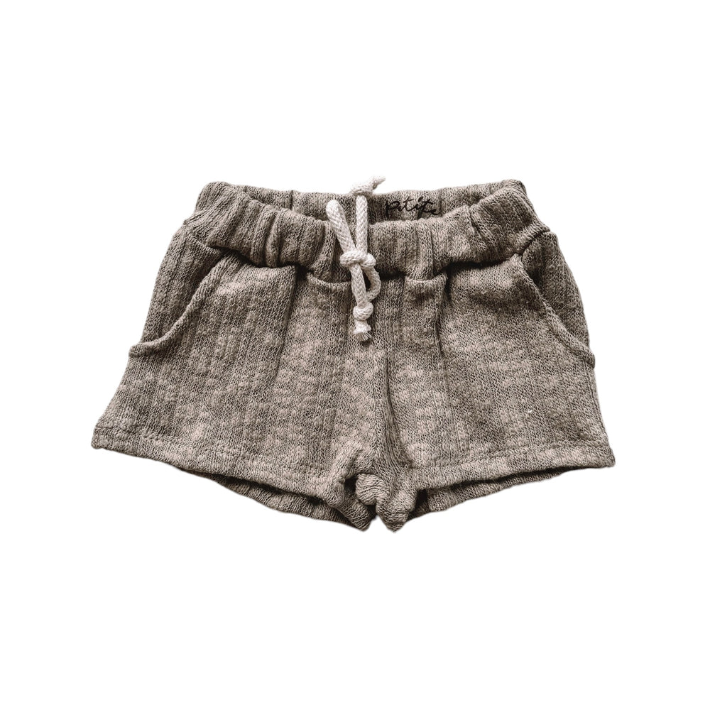 Knit shorts - olive