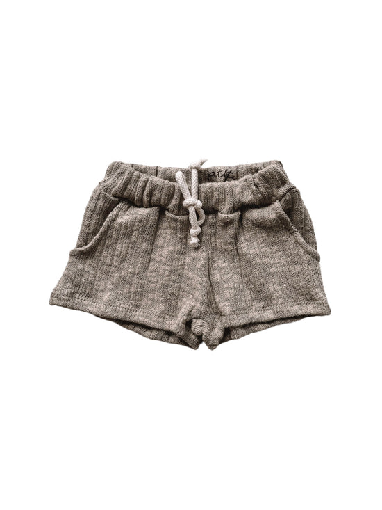 Knit shorts - olive