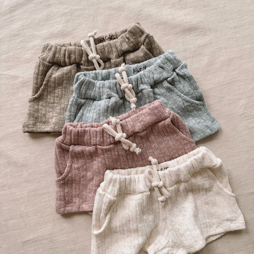 Knit shorts - olive