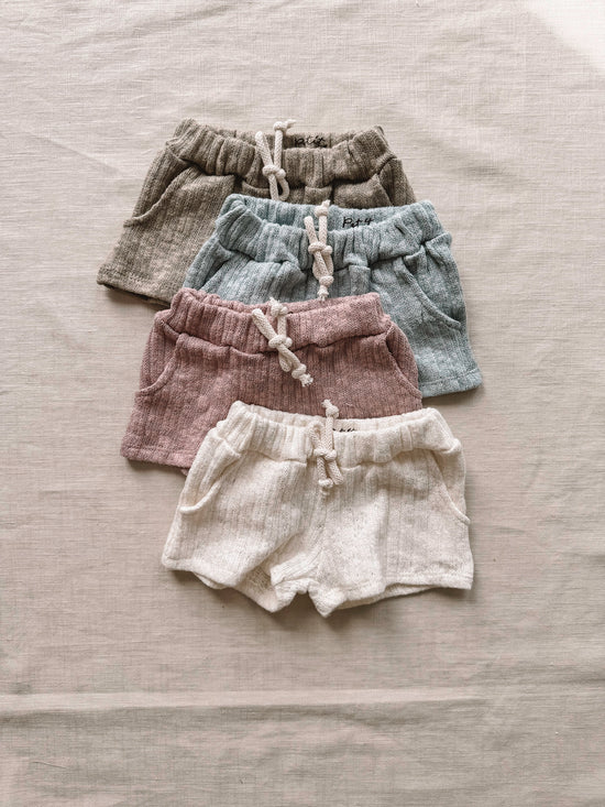 Knit shorts - olive