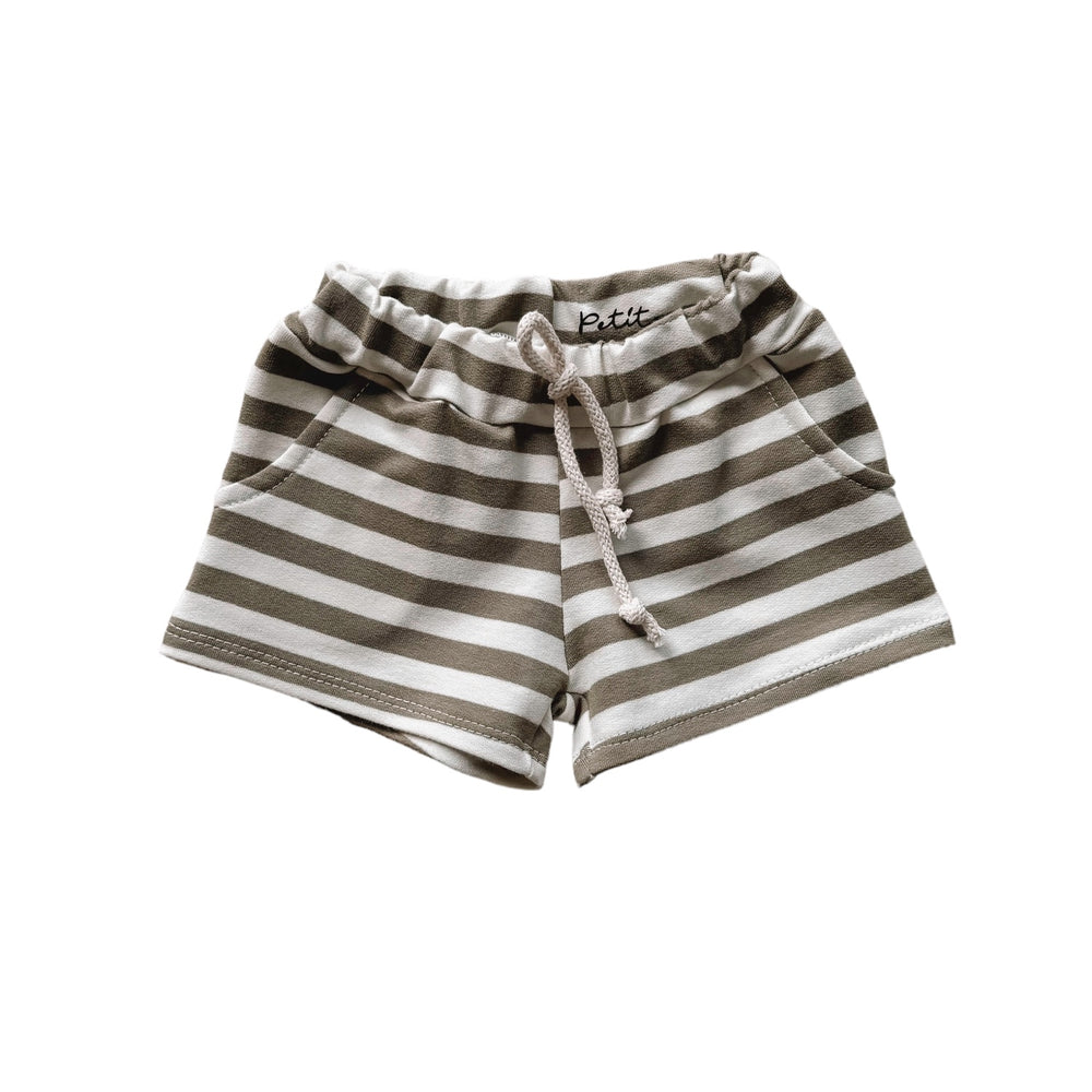 
                      
                        Cotton shorts / olive stripes
                      
                    