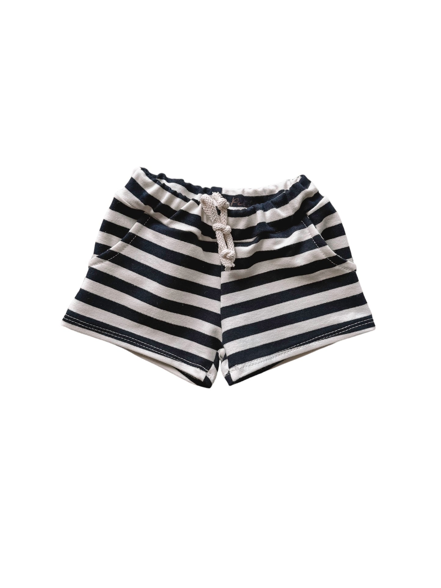 Cotton shorts / navy stripes