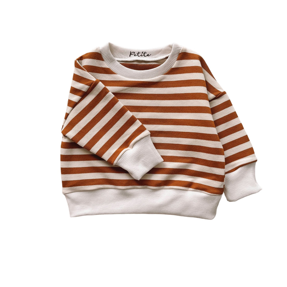 
                      
                        Cotton sweater / burnt orange stripes
                      
                    