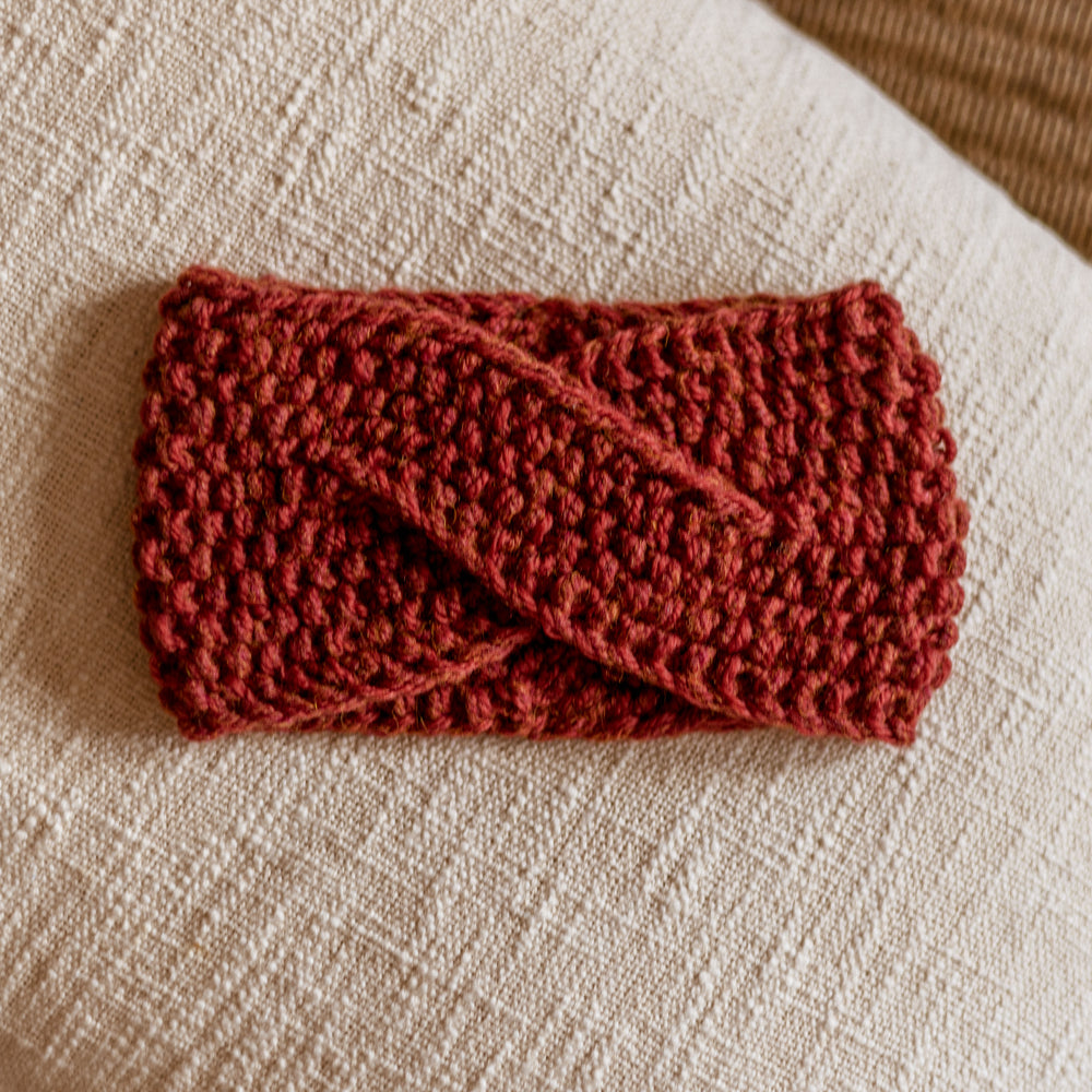 Knitted headband  / Dusty terracotta