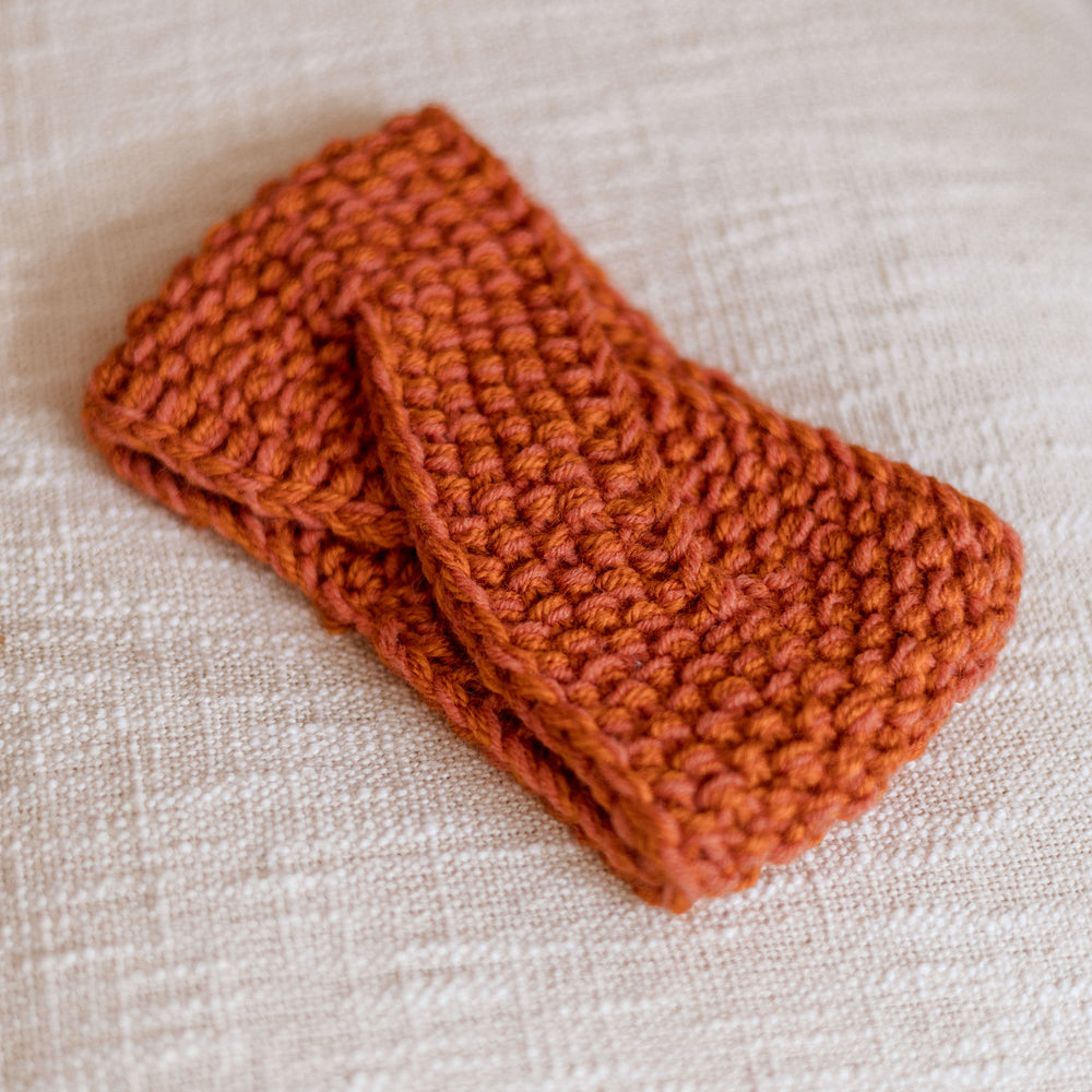 Knitted headband  / orange