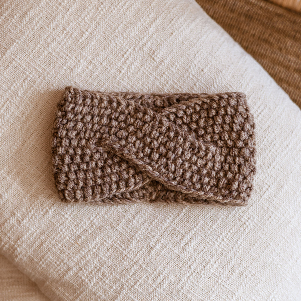 Knitted headband  / cappuccino