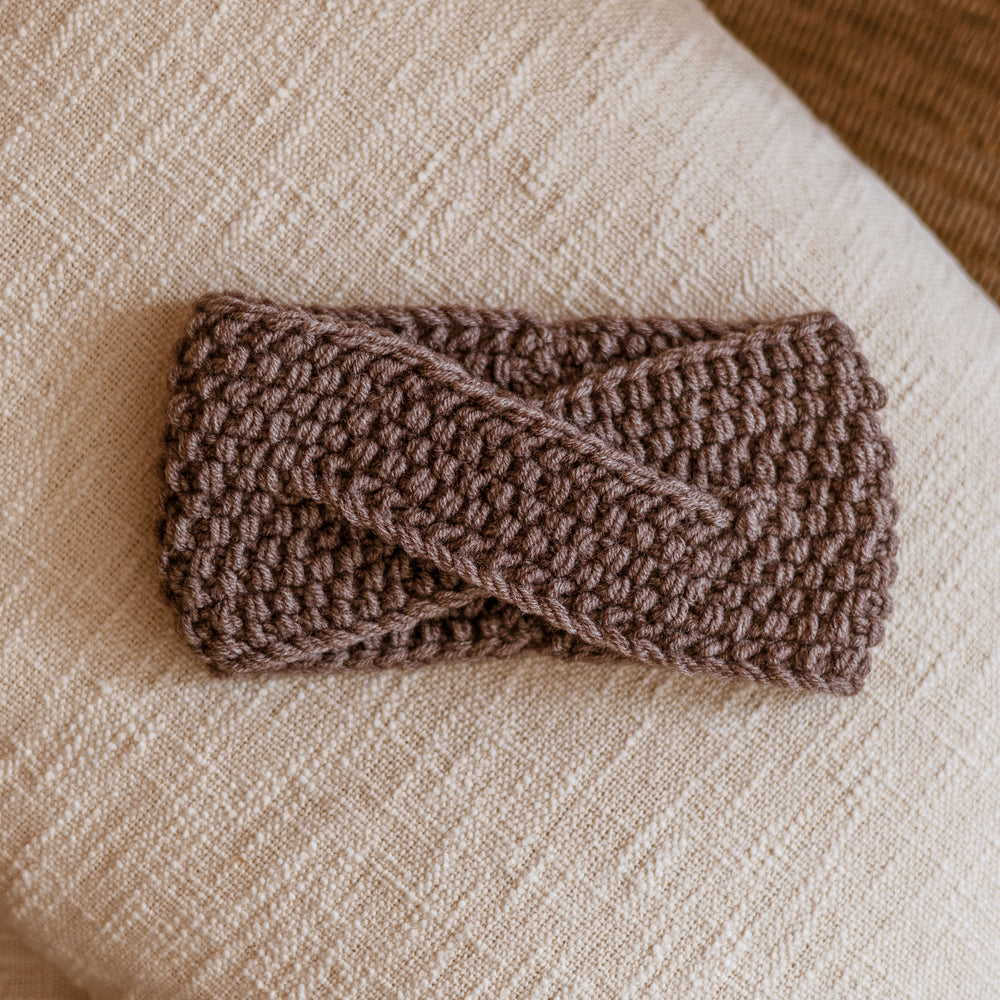 Knitted headband  / Mocha Mauve