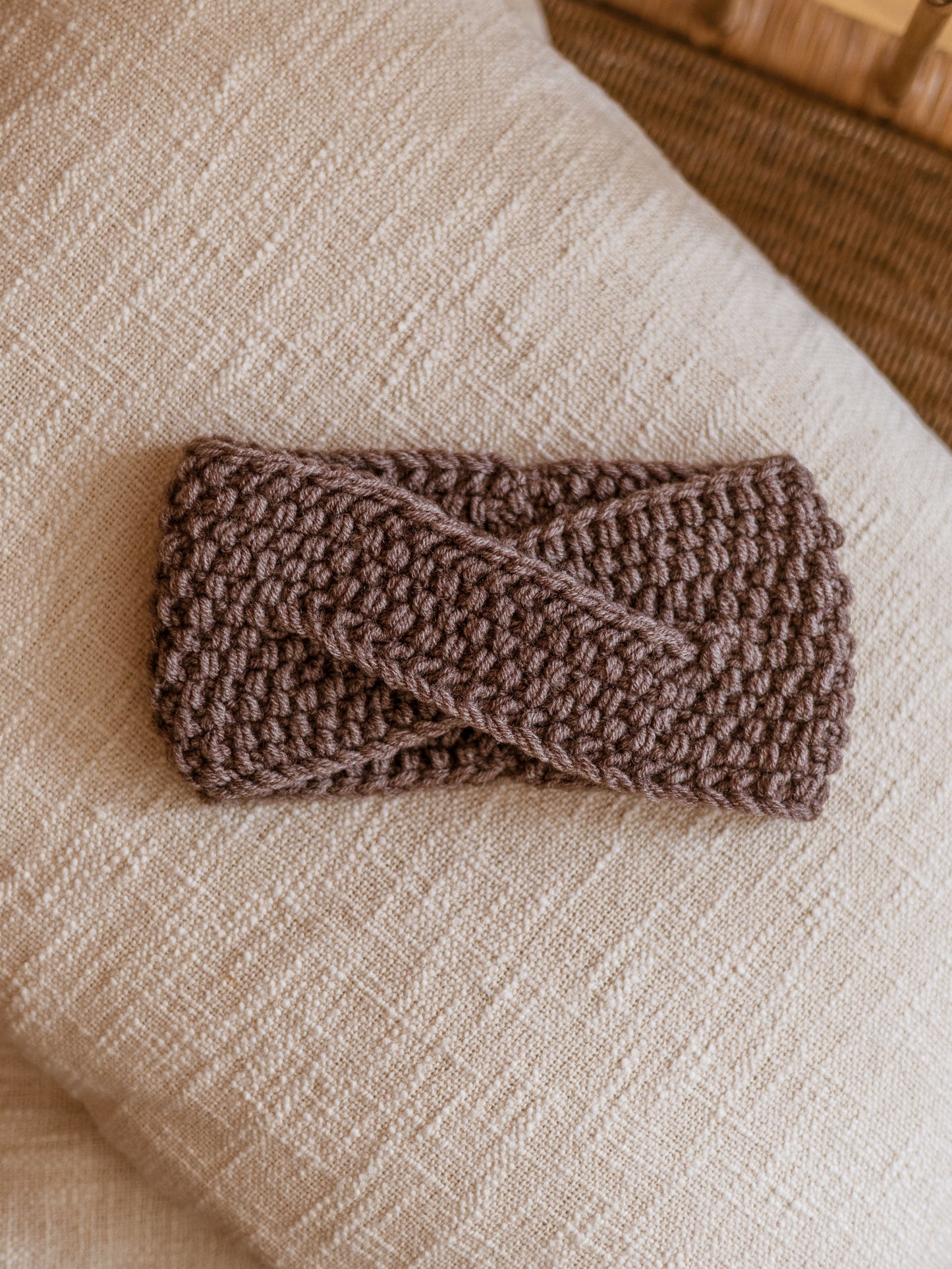 Knitted headband  / Mocha Mauve