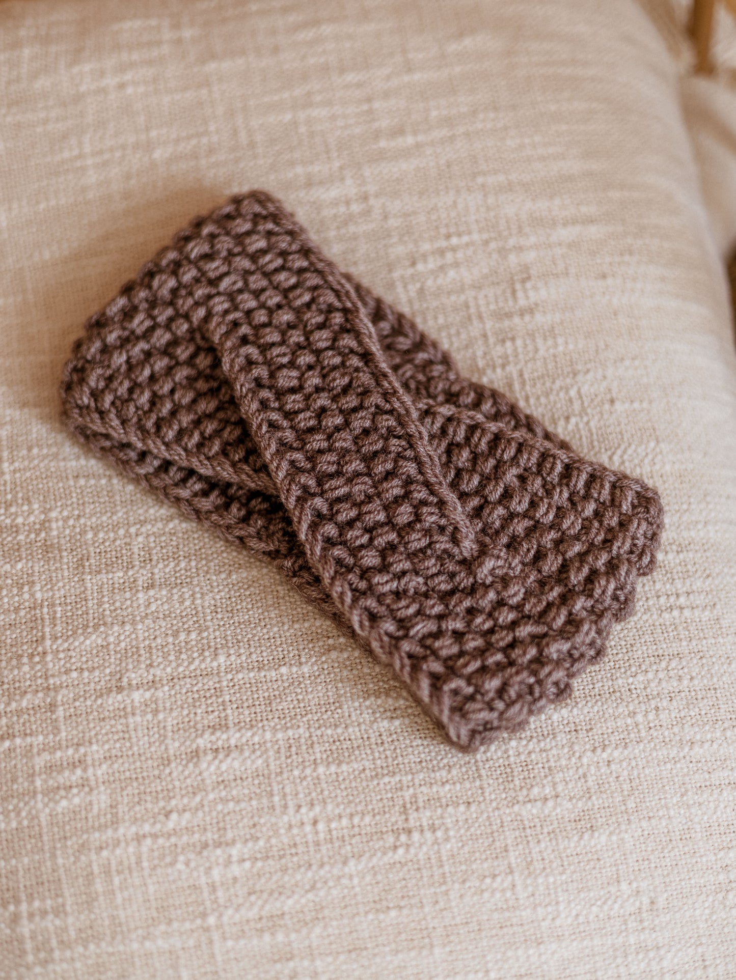 Knitted headband  / Mocha Mauve