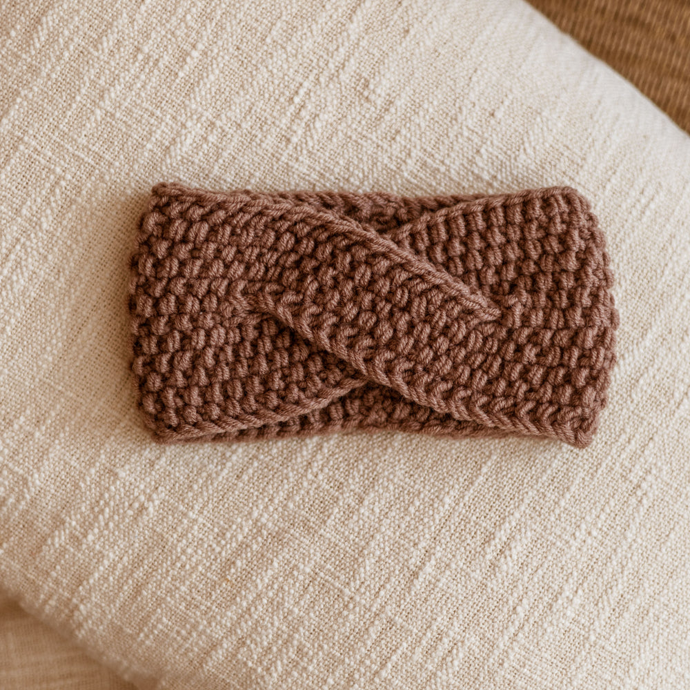 Knitted headband  / Old Dusty Rose