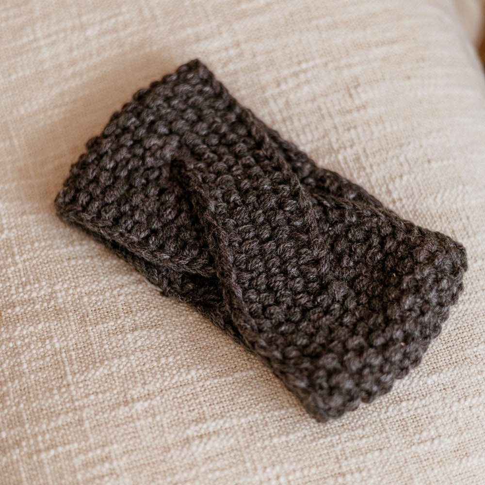 Knitted headband  / Dark grey