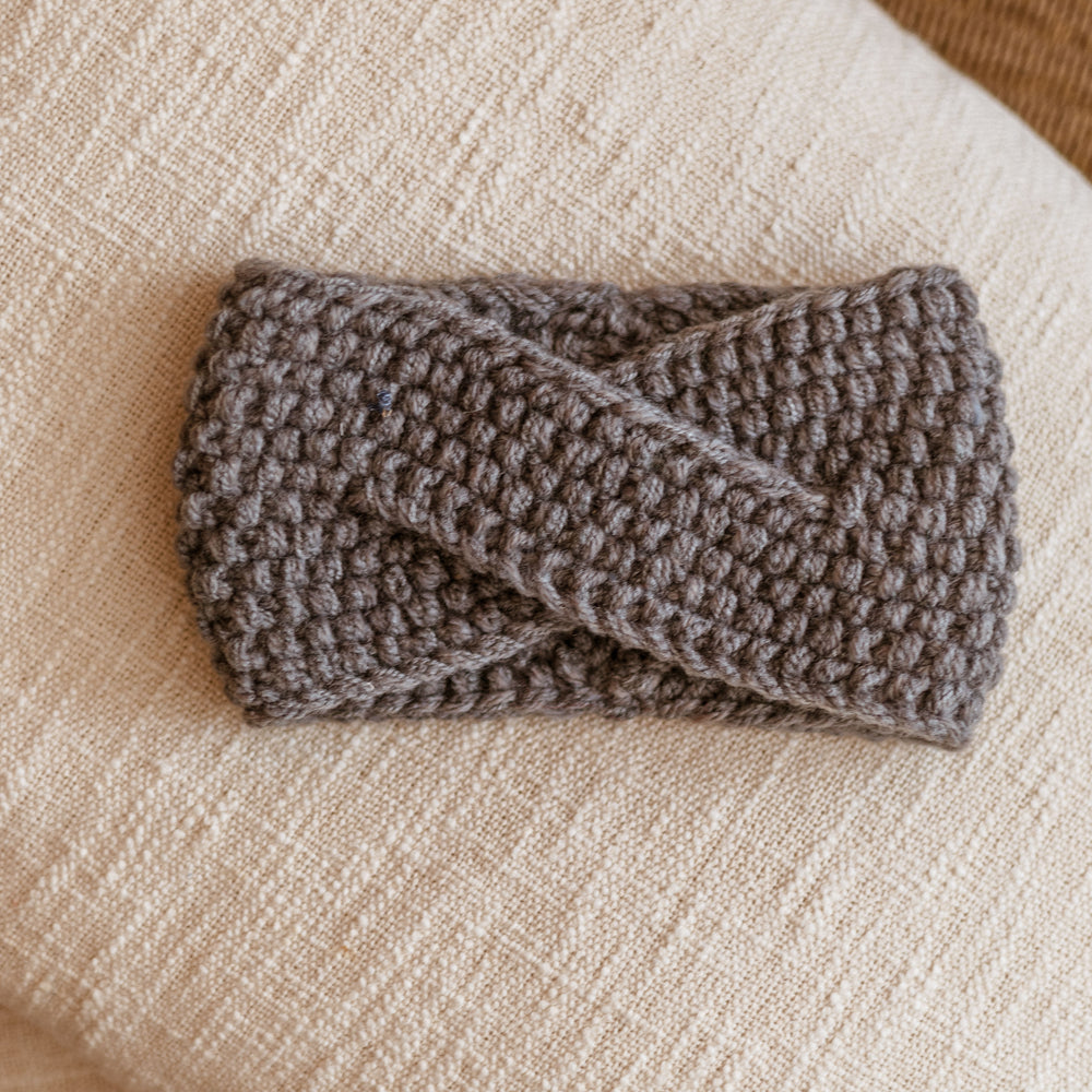 Knitted headband  / Grey