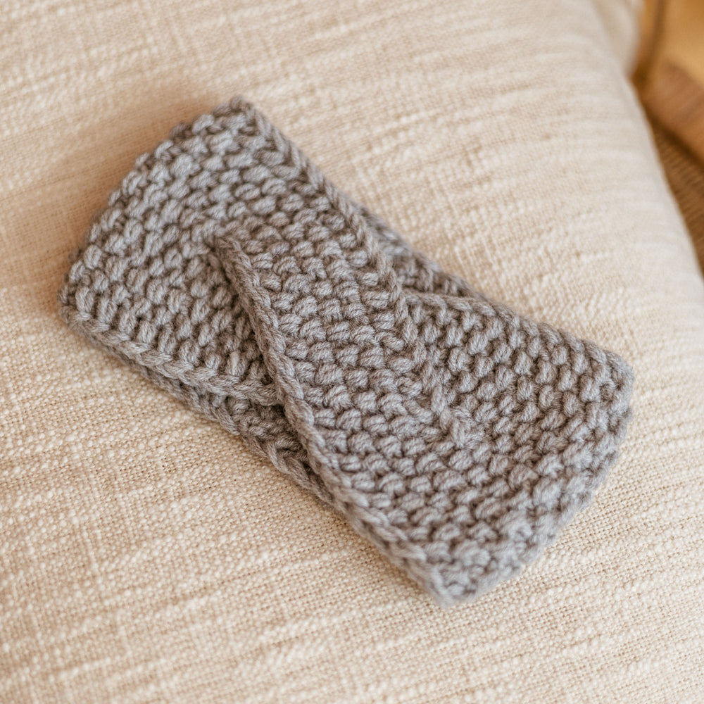 Knitted headband  / Light Grey