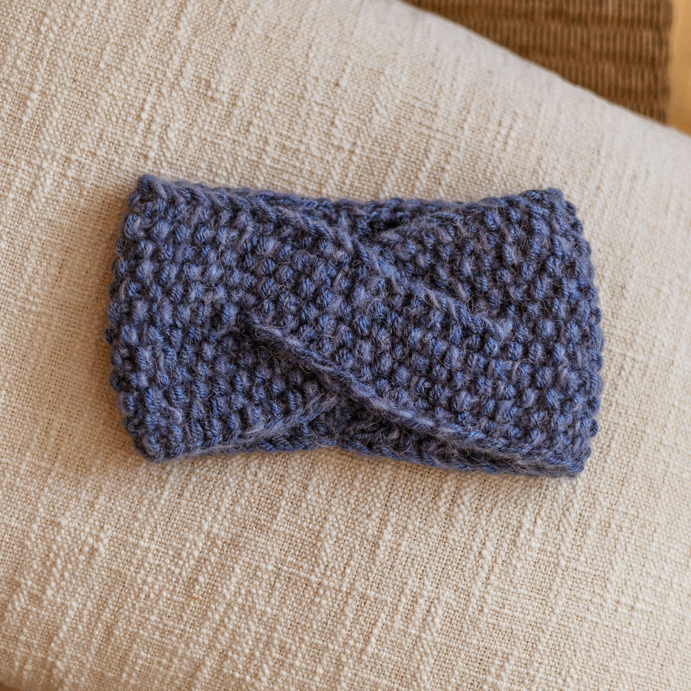 Knitted headband  / Jeans Blue