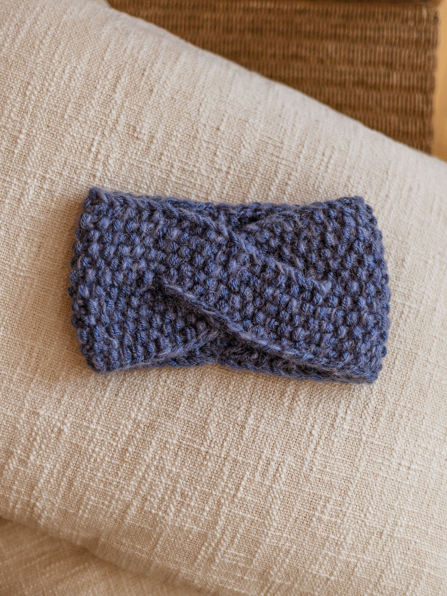 Knitted headband  / Jeans Blue