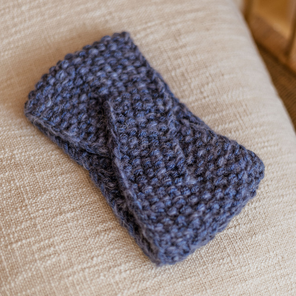 Knitted headband  / Jeans Blue