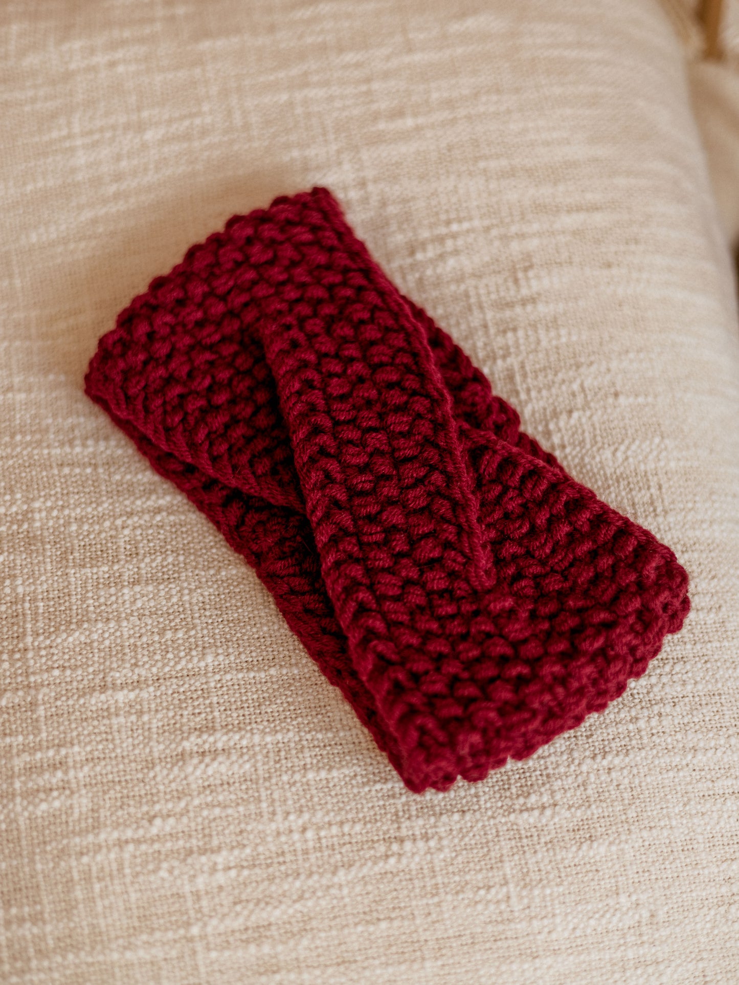 Knitted headband  / Burgundy