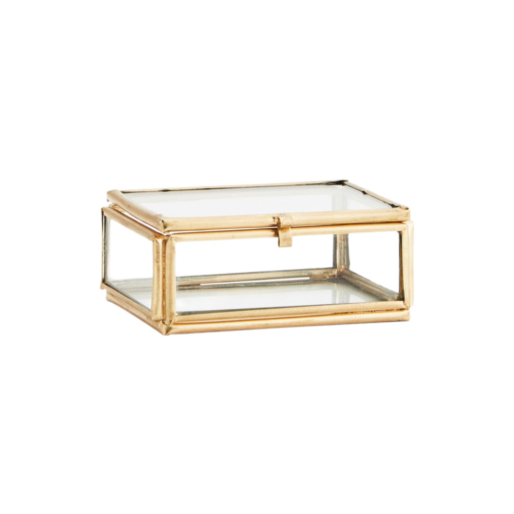 Small Glass box - golden